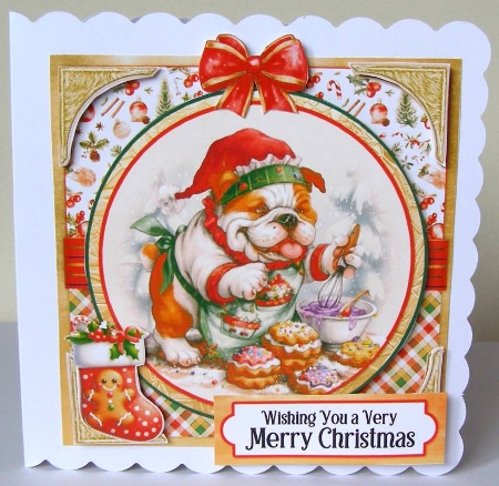 Barking Christmas 2 6x6 by Margaret McCartney