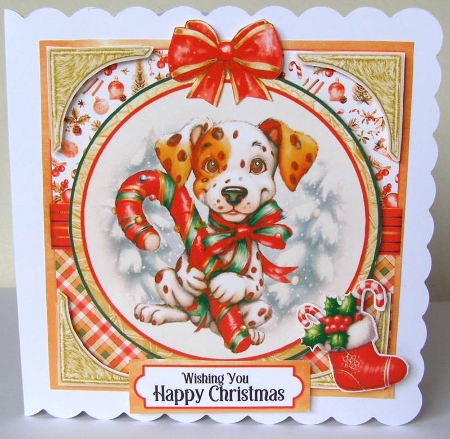 Barking Christmas 2 6x6 by Margaret McCartney