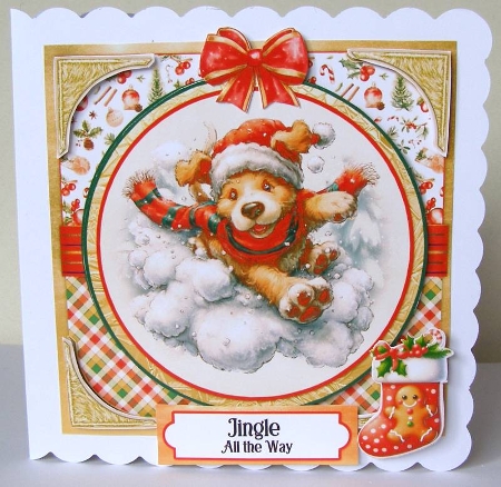 Barking Christmas 6 6x6 by Margaret McCartney