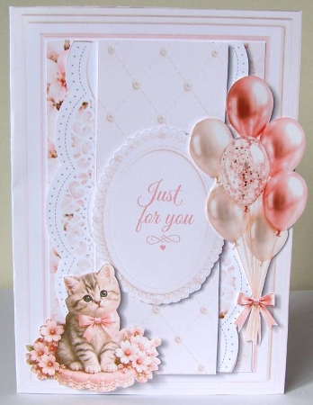 Pink Blossom Kitten Topper – Just for You by Margaret McCartney