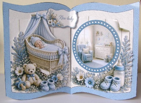 Baby Boy Nursery Book-Style Card Kit by Margaret McCartney