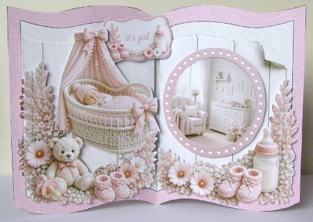 Baby Girl Nursery Book-Style Card Kit by Margaret McCartney