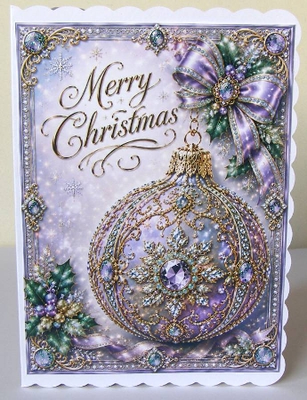 merry christmas purple bauble by Margaret McCartney