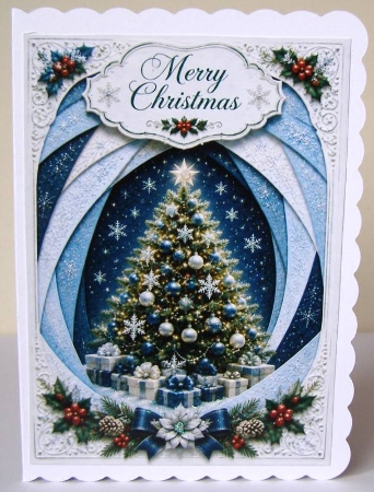 blue christmas tree by Margaret McCartney