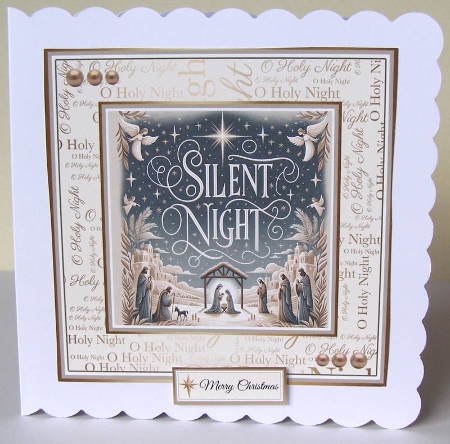 Silent Night Card Fronts & Sentiments - 6x6 & 5x7 by Margaret McCartney