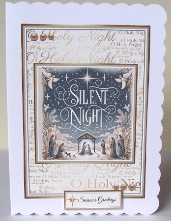 Silent Night Card Fronts & Sentiments - 6x6 & 5x7 by Margaret McCartney