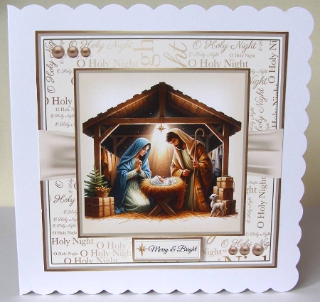 The Nativity 1 Card Fronts & Sentiments - 6x6 & 5x7 by Margaret McCartney