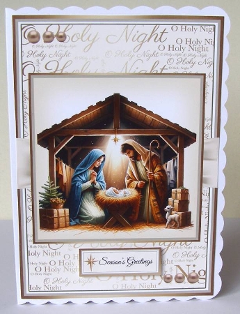 The Nativity 1 Card Fronts & Sentiments - 6x6 & 5x7 by Margaret McCartney