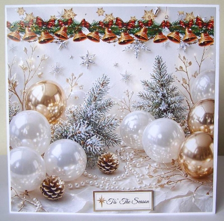 Elegant Gold & White Christmas Decor – Luxury festive winter arrangement by Margaret McCartney