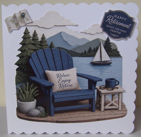 Retirement 7 x 7 Shaped Card by Margaret McCartney