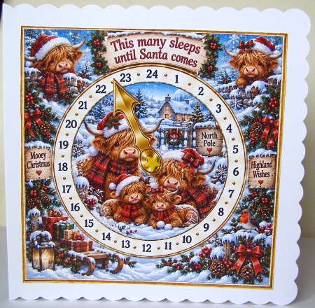 highland coos advent card by Margaret McCartney