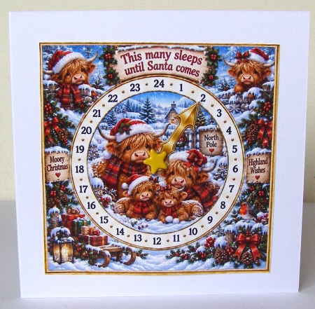 highland coos advent card by Margaret McCartney