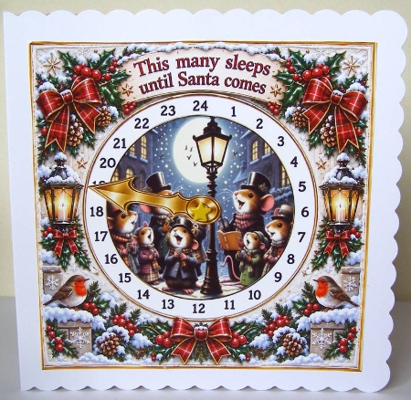 singing mice advent card by Margaret McCartney
