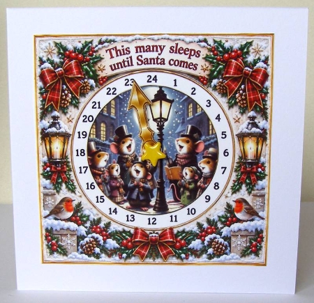 singing mice advent card by Margaret McCartney