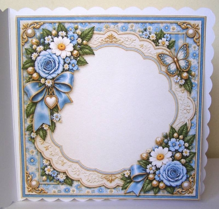 Blue Blossom Blank Insert  by Margaret McCartney