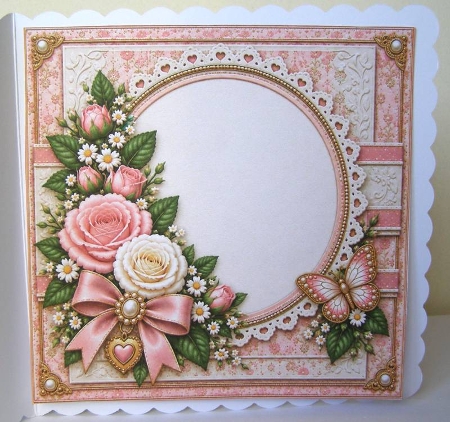 8x8 Rose Kitten - Blank Insert  by Margaret McCartney