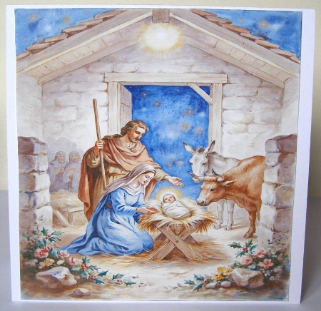 AI Christmas Nativity Scene - 3 by Margaret McCartney