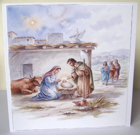 AI Christmas Nativity Scene - 21 by Margaret McCartney