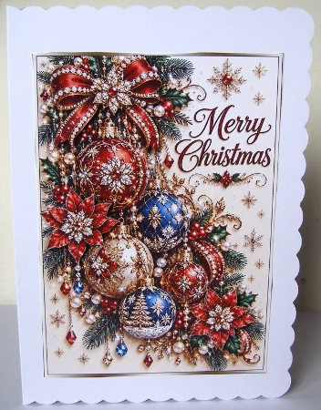 Christmas Baubles Card Front Kit-8 by Margaret McCartney