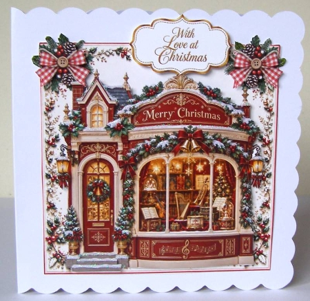 Elegant Christmas Music Shop Decoupage Topper Kit by Margaret McCartney