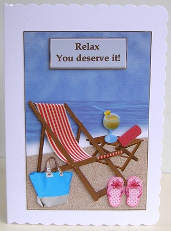 Birthday At the Beach Decoupage Topper by Margaret McCartney