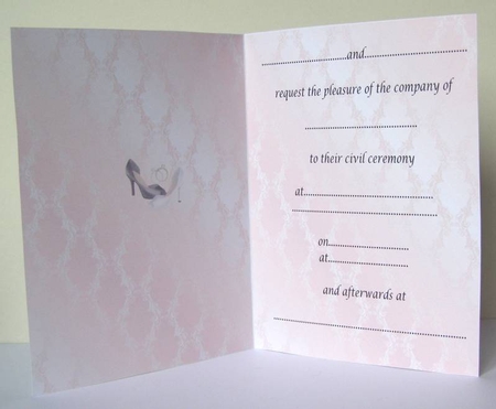 Female & Female Civil Ceremony Invitation Insert by Margaret McCartney