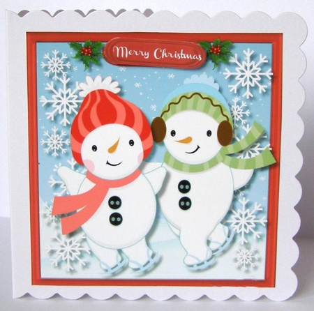 Lovely Dancing Snowmen 1 by Margaret McCartney
