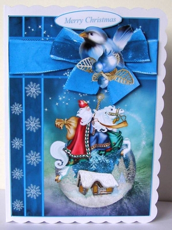 Christmas Night Topper Set with Decoupage by Margaret McCartney