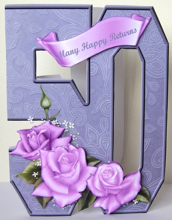 Ladies 50th Card Mini Kit by Margaret McCartney