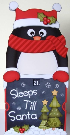On the Shelf Sleeps Till Santa Card Kit - Christmas Pip Penguin by Margaret McCartney