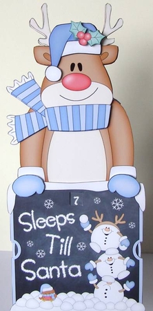 On the Shelf Sleeps Till Santa Card Kit - Rudolph by Margaret McCartney