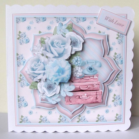 Shabby Chic Flowers - Stacked Petal Layer Card MIni Kit by Margaret McCartney