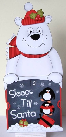 On the Shelf Sleeps Till Santa Card Kit - Ben Polar Bear by Margaret McCartney