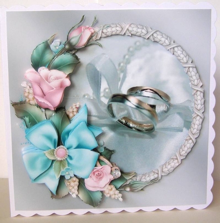 Tying The Knot 81 - Weddings & Handfastings - 3D Decoupage + Matching Insert & Tag  by Margaret McCartney