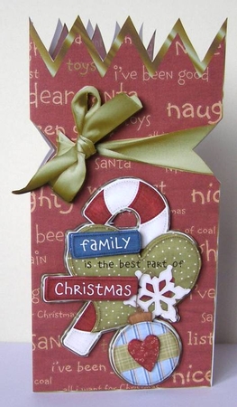 Christmas cracker family Christmas card kit by Margaret McCartney