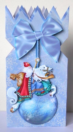 Christmas cracker santa bauble card kit by Margaret McCartney