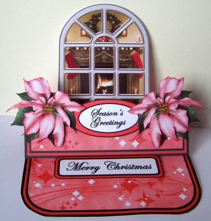 Easel pop-up  Christmas Window by Margaret McCartney