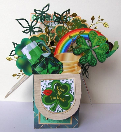 POP UP 3D BOX CARD KIT - ST. PATRICKS DAY - THE IRISH by Margaret McCartney