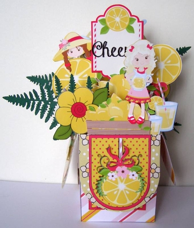 POP UP BOX CARD KIT 3D - CHEERS! by Margaret McCartney