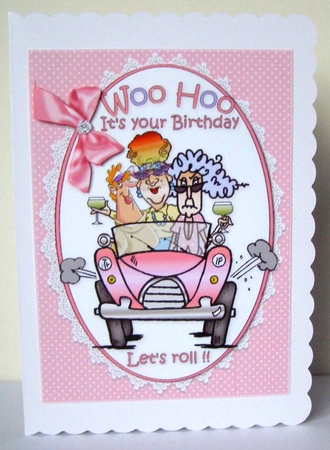 Stella and friends are ready to roll quick card by Margaret McCartney