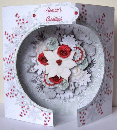 Amid the Winter Snow, Luxury 8x8 3d Gatefold Card and Designer Gift Bag Kit by Margaret McCartney