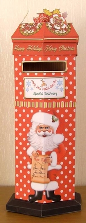 Santa & Co. 3d Vintage Postbox by Margaret McCartney