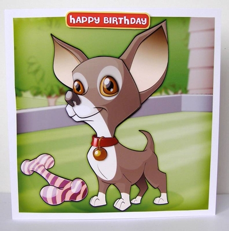Chihuahua Brown 8x8 Quick Card by Margaret McCartney