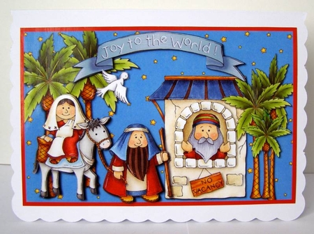 5 X 7 TOPPER CARD, DECOUPAGE AND ENVELOPE KIT - NO ROOM by Margaret McCartney