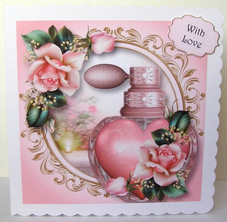 The Scent Of Hearts & Flowers - Pink Roses 8x8 by Margaret McCartney