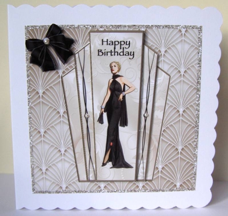 Deco Lady Card Front 1 by Margaret McCartney