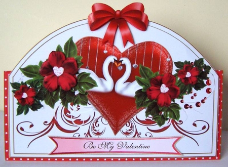Valentine Swan Tent Card Mini Kit by Margaret McCartney