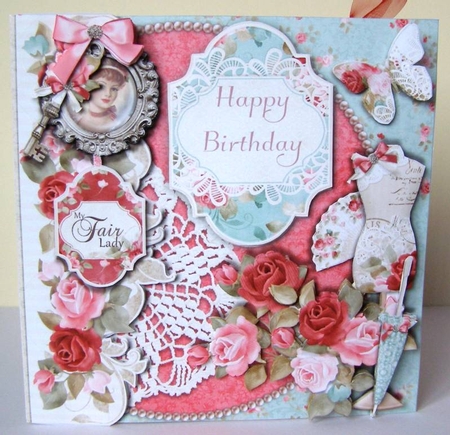 My Fair lady  8X8 Ornate Keepsake Box, Popup Card, Bookmark & Hanging Heart Gift Kit by Margaret McCartney