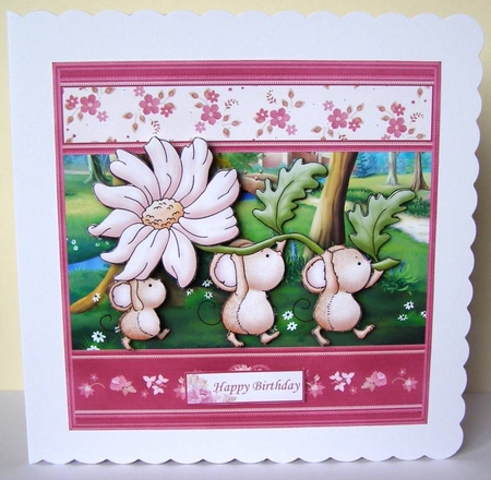 HEY HO HEY HO MICE 7.5 Decoupage & Insert Mini Kit by Margaret McCartney