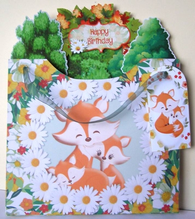 Foxy Family  Rock the Shelf Card & Gift Bag Kit by Margaret McCartney